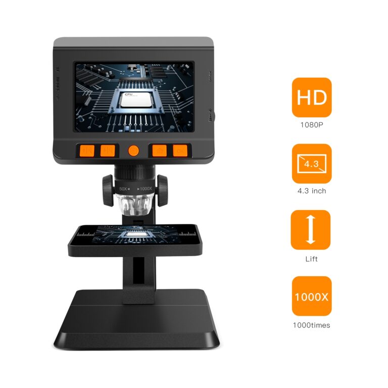 2MP Digital Microscope With 1000x Magnification – LCD Display & PC Screen View – Watchmakers Tool