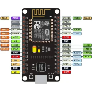 NodeMCU ESP8266 development board with 2.44cm OLED display, CH340 driver, ESP-12E WiFi wireless module and micro USB works great for Arduino IDE/Micropython programming (soldered pin header)