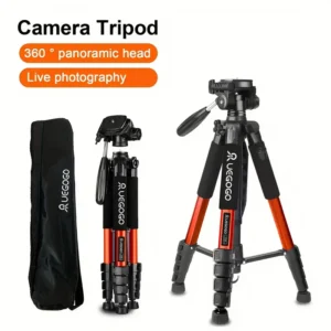Professional 187.96cm Tripod with 360° Ball Head, Panoramic Photography, Adjustable Height, Camera Tripod with Carrying Case for Camera/Ring Light/Projector/Mobile Phone/DSLR